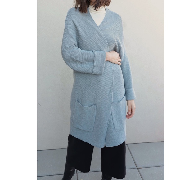 MOD REF Chunky Gray Cardigan Oversized all season sz S-M-L - Picture 5 of 11